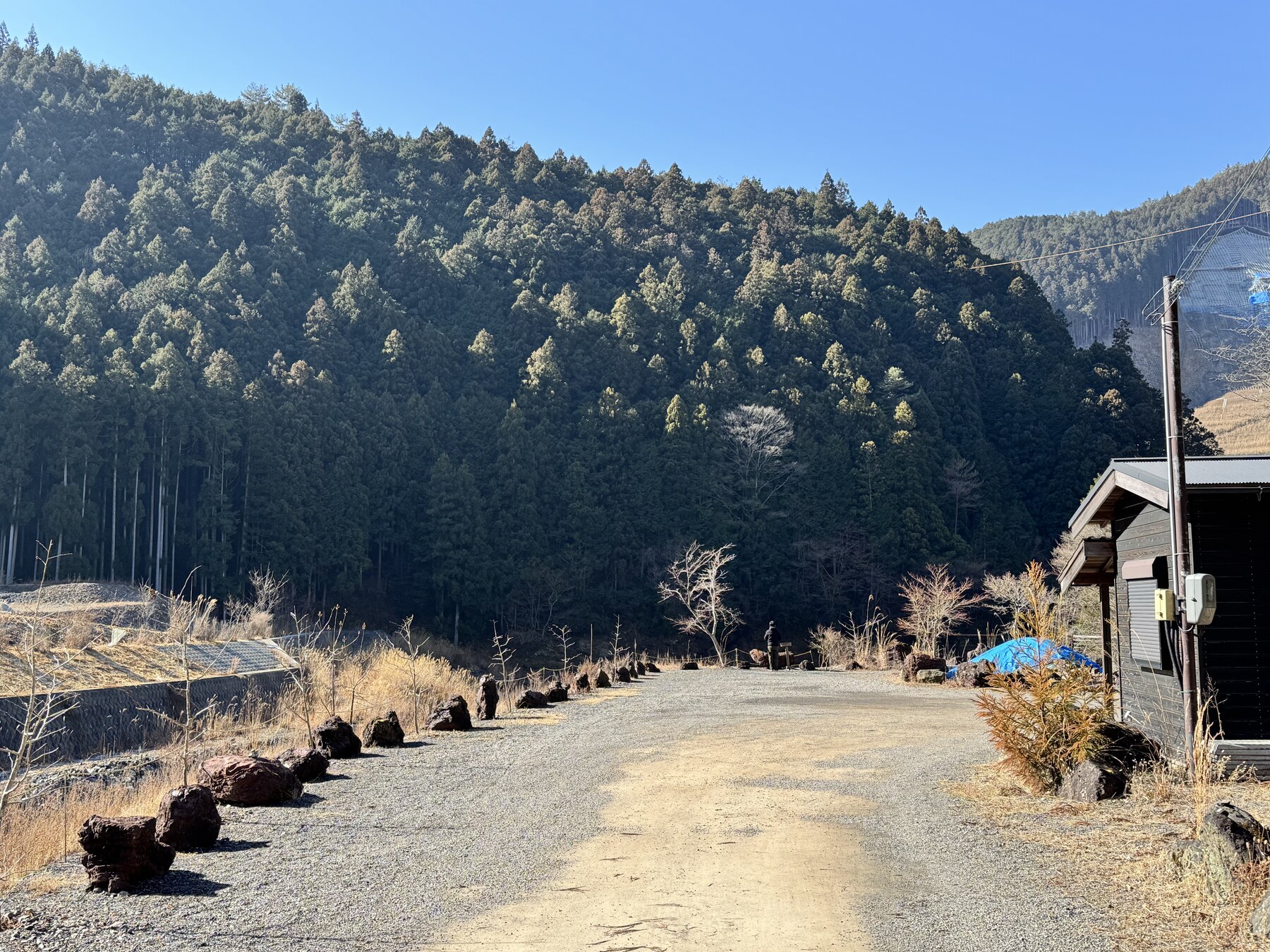 天河大辨財天社周辺の山の景色