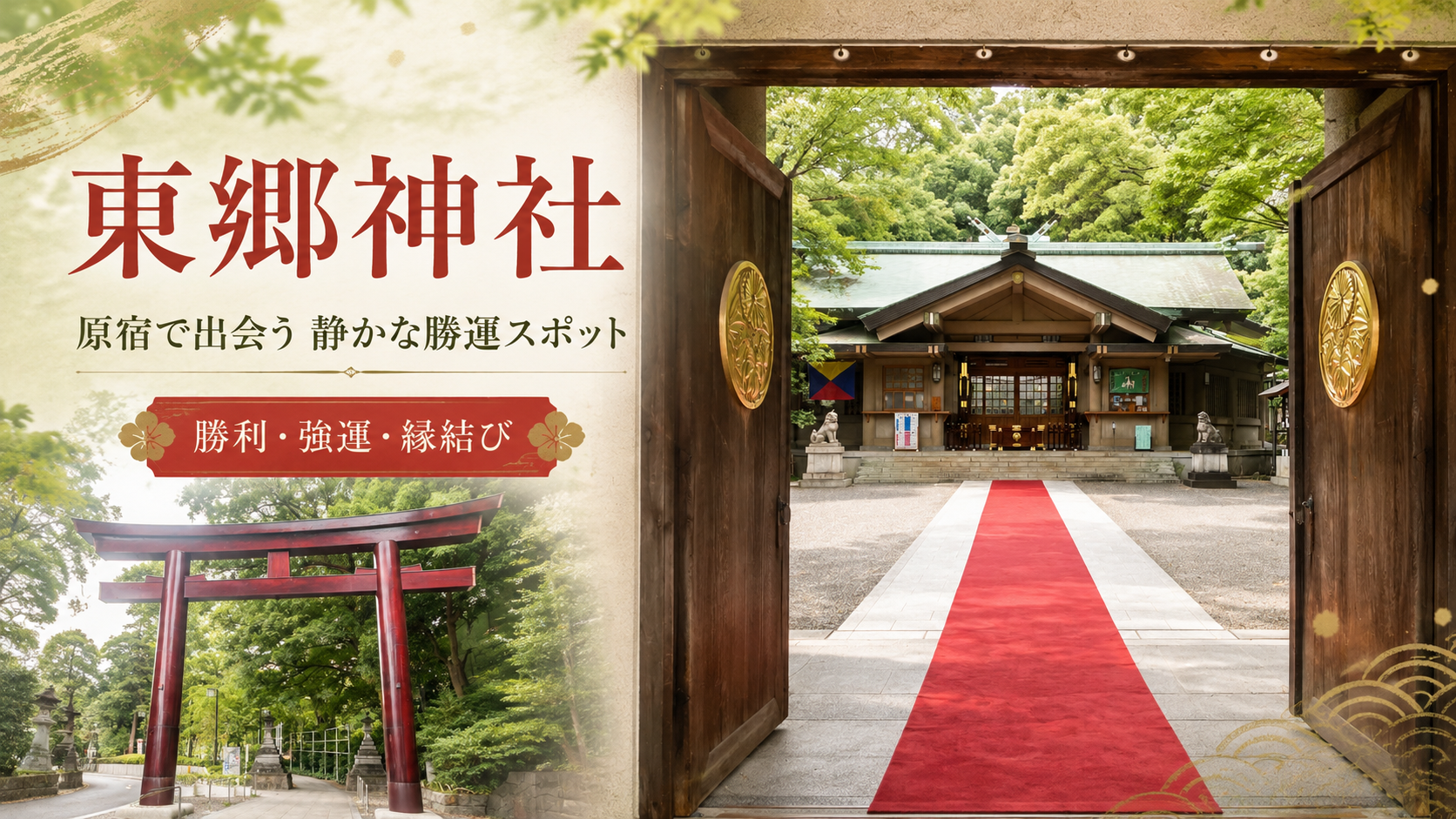 【原宿・東郷神社】竹下通りから徒歩3分の別世界!Z旗の勝守と勝利・強運を願う静寂の境内へ