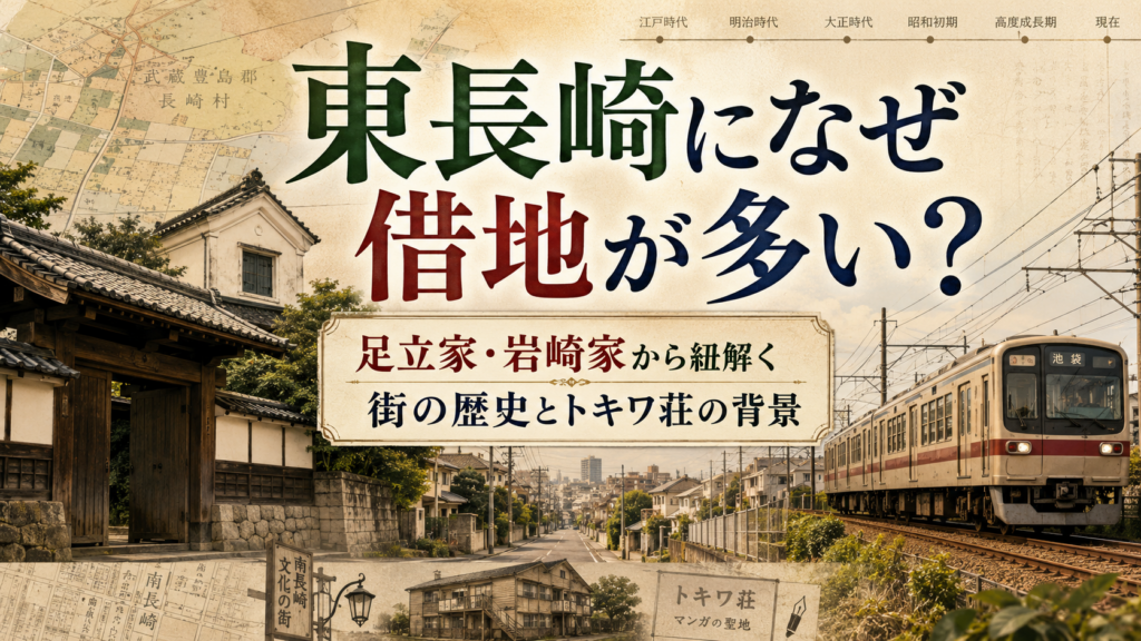【東長崎・南長崎の謎】借地権が多い理由は?2つの名家「足立家・岩崎家」から紐解く街の成り立ち