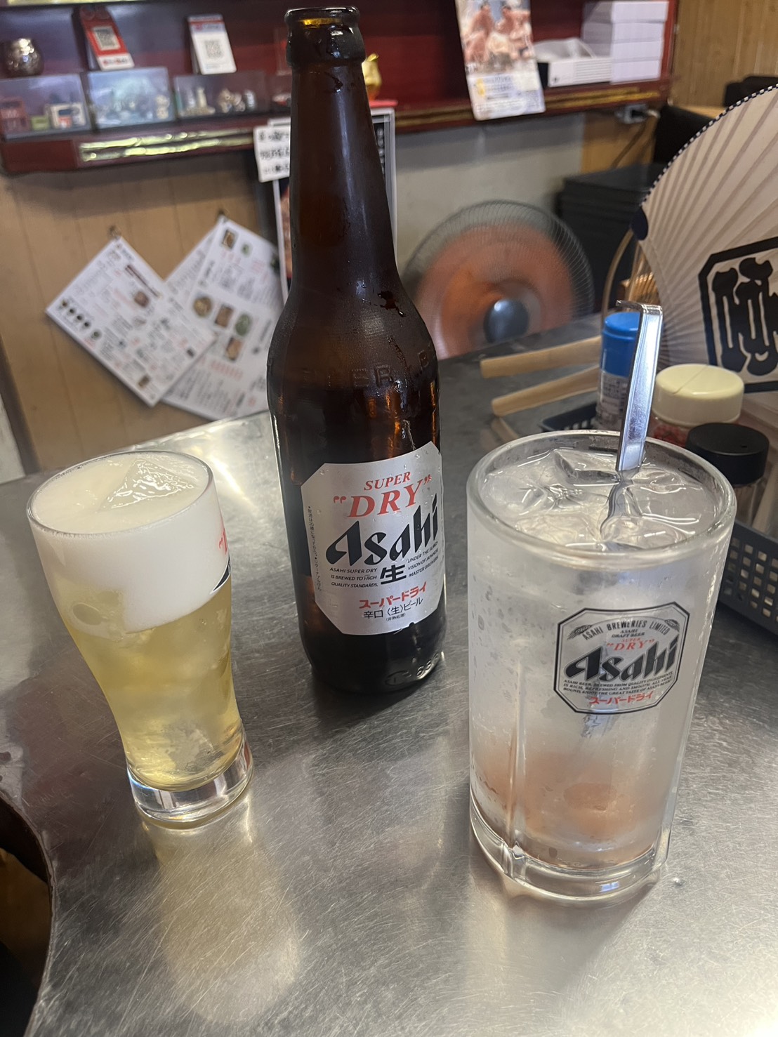 丹賀の瓶ビールとドリンク