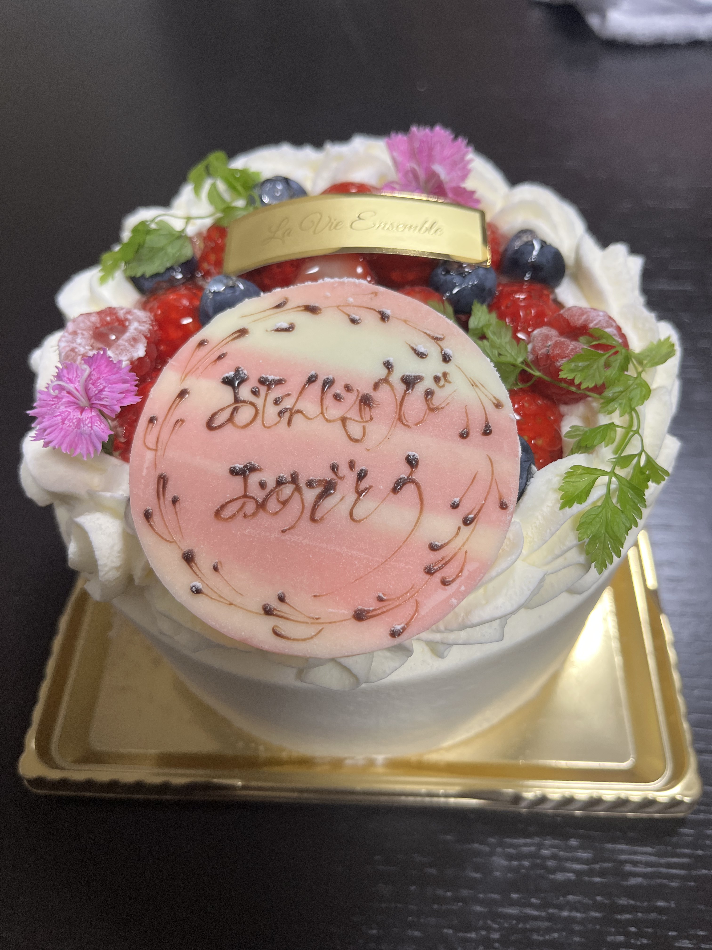 La Vie Ensembleのデコレーションケーキ正面