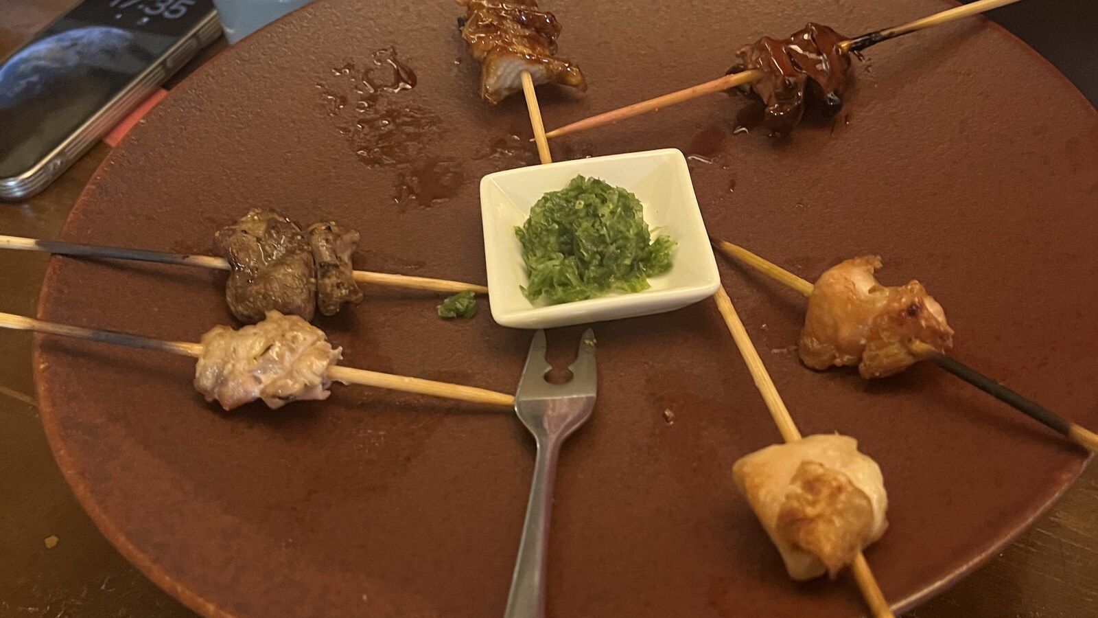 ひごの屋 青山本店の焼き鳥とねぎだれ