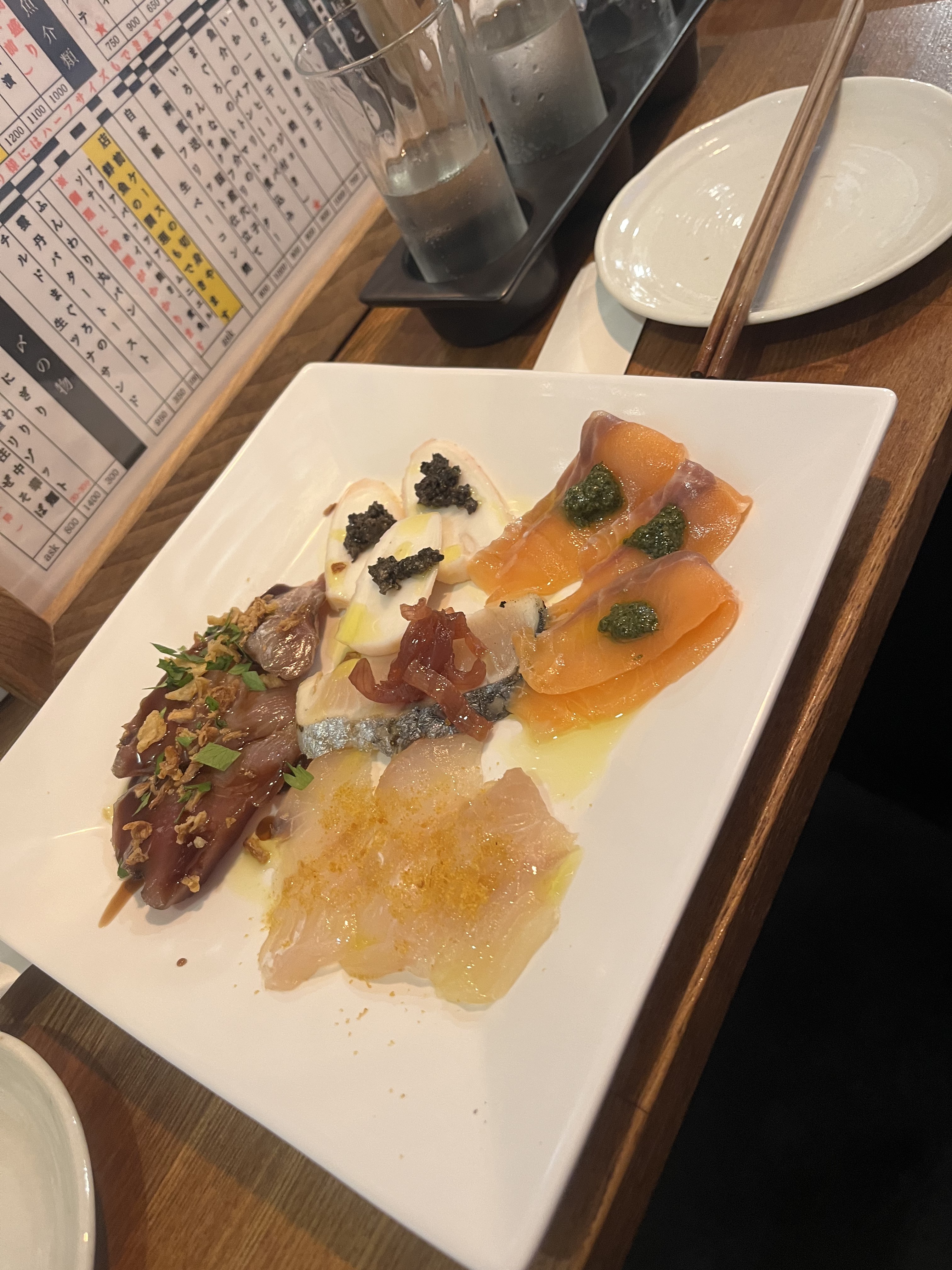 魚ケイのカルパッチョ盛り合わせ