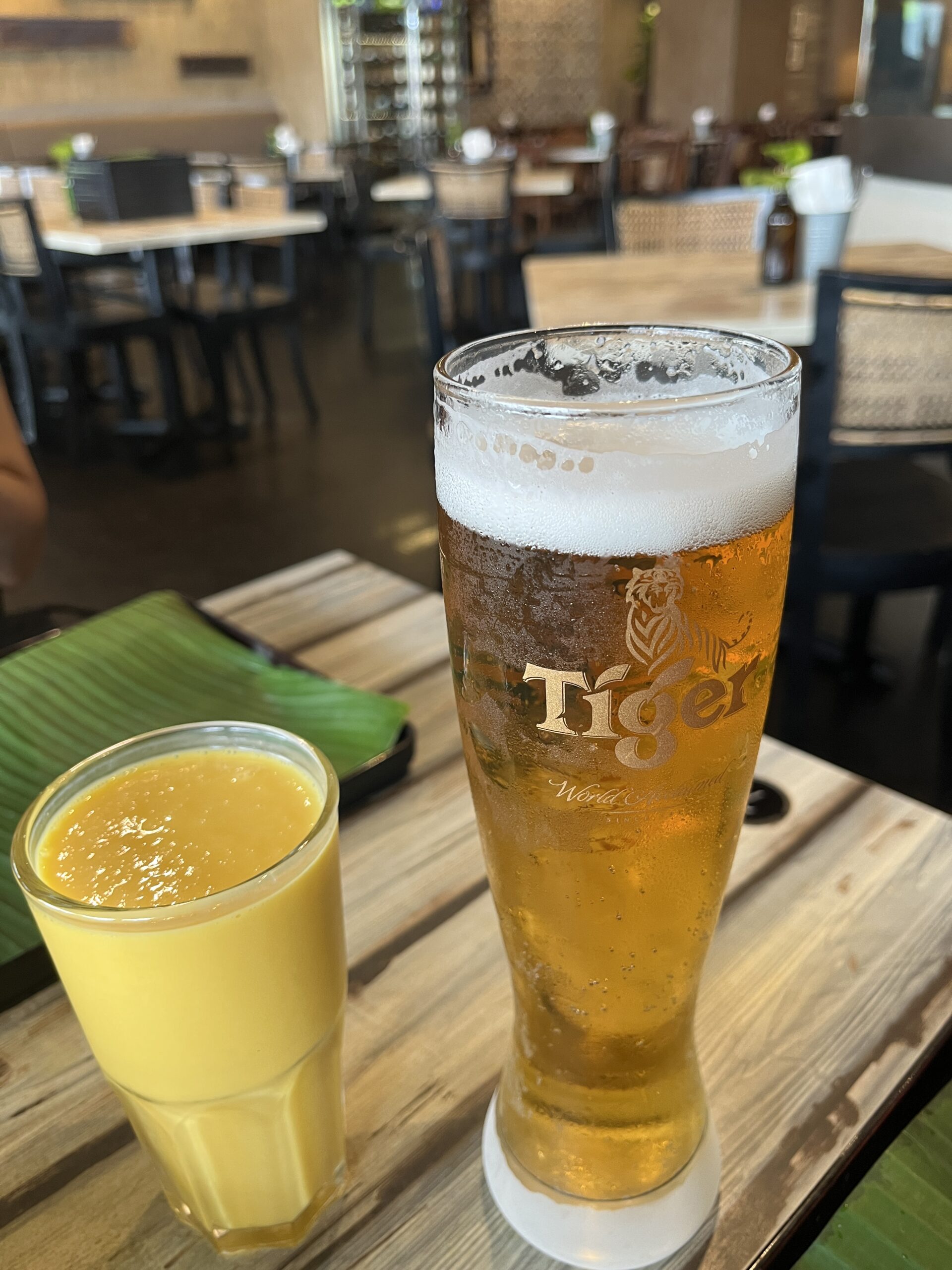 Muthu's Curryで楽しんだTigerビールとドリンク