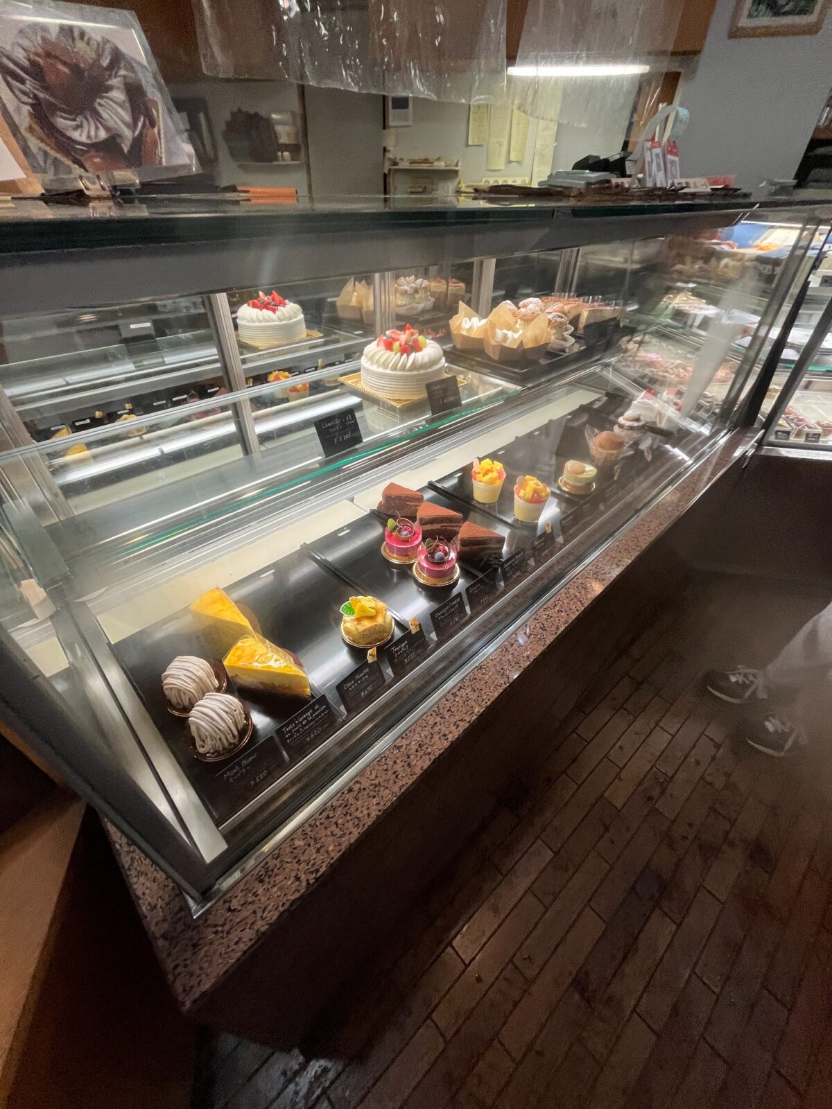 La pâtisserie COLUMBUSのショーケース