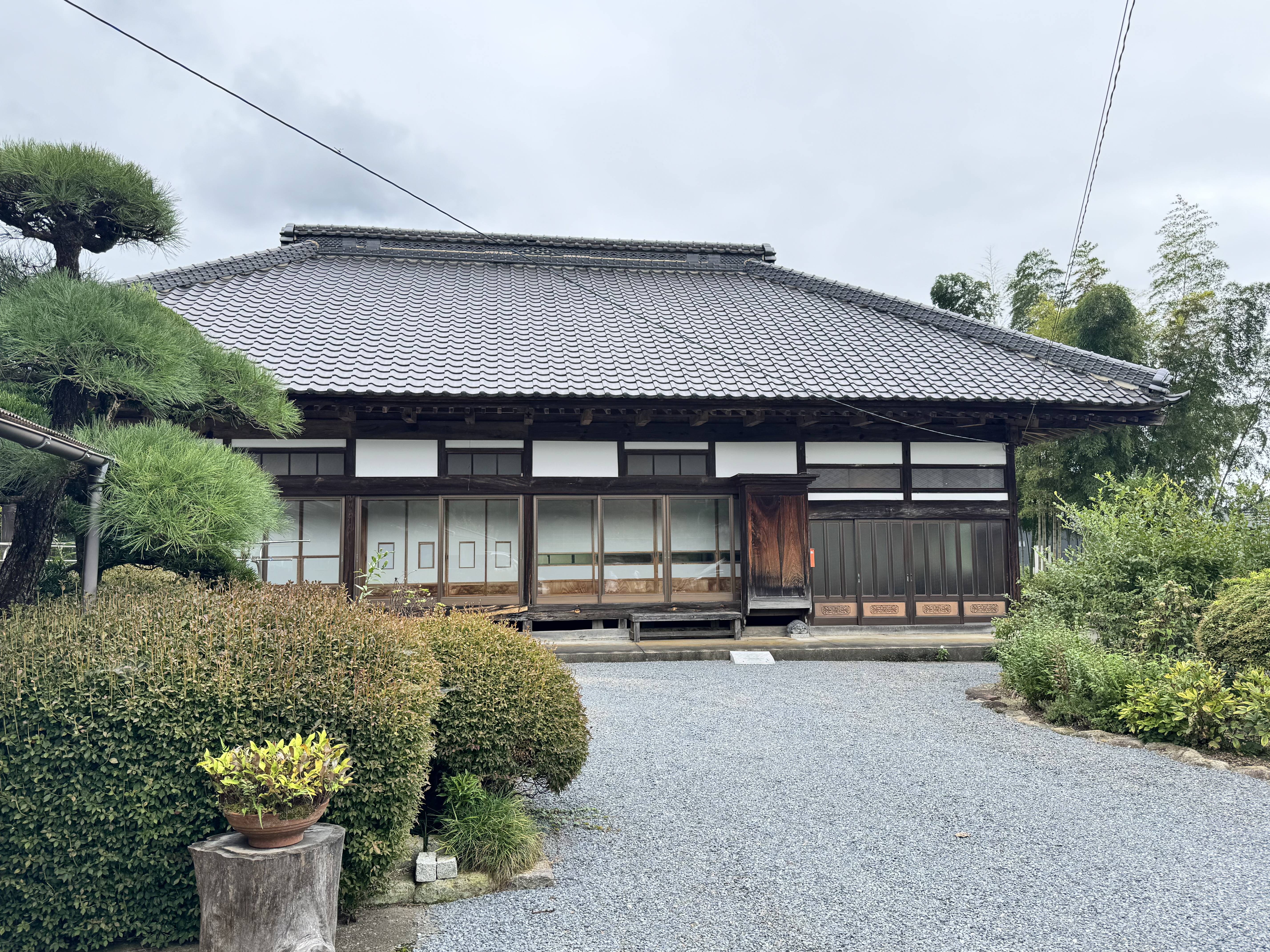 栗拾い体験の昼食会場となった古民家