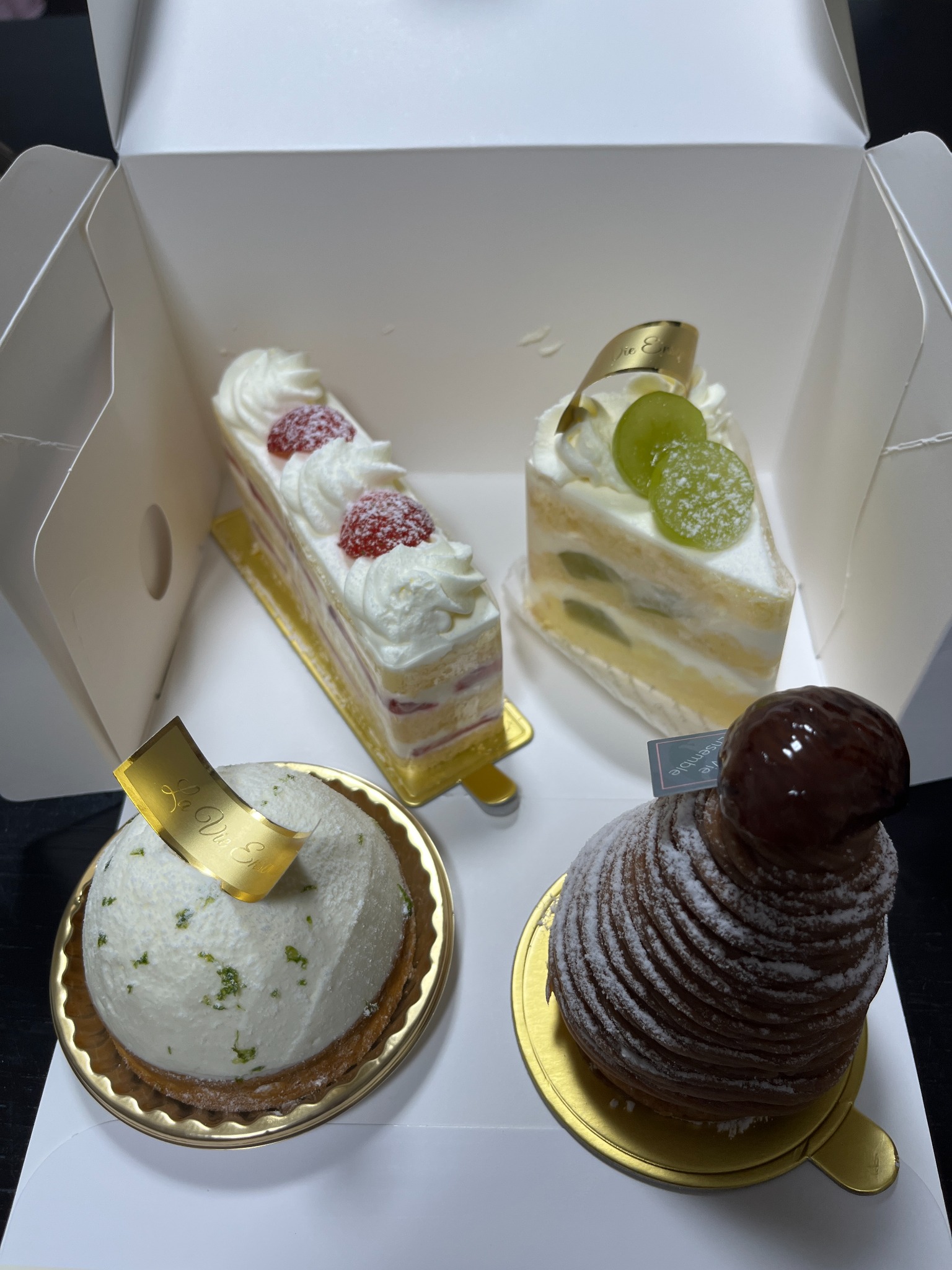【東長崎】La Vie Ensembleの秋ケーキ4種食べ比べ!いち推しはショートケーキ