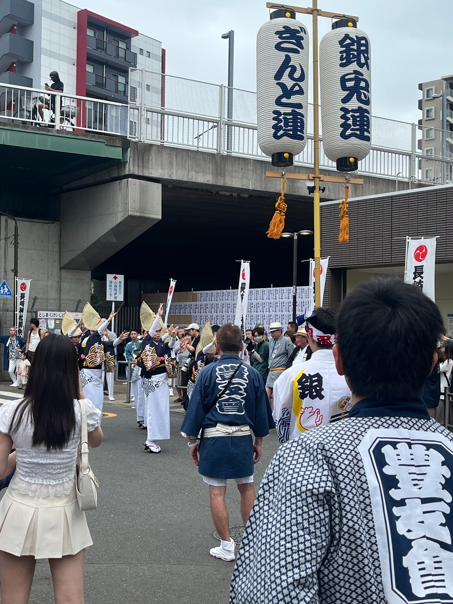 長崎神社例大祭で披露された阿波踊り