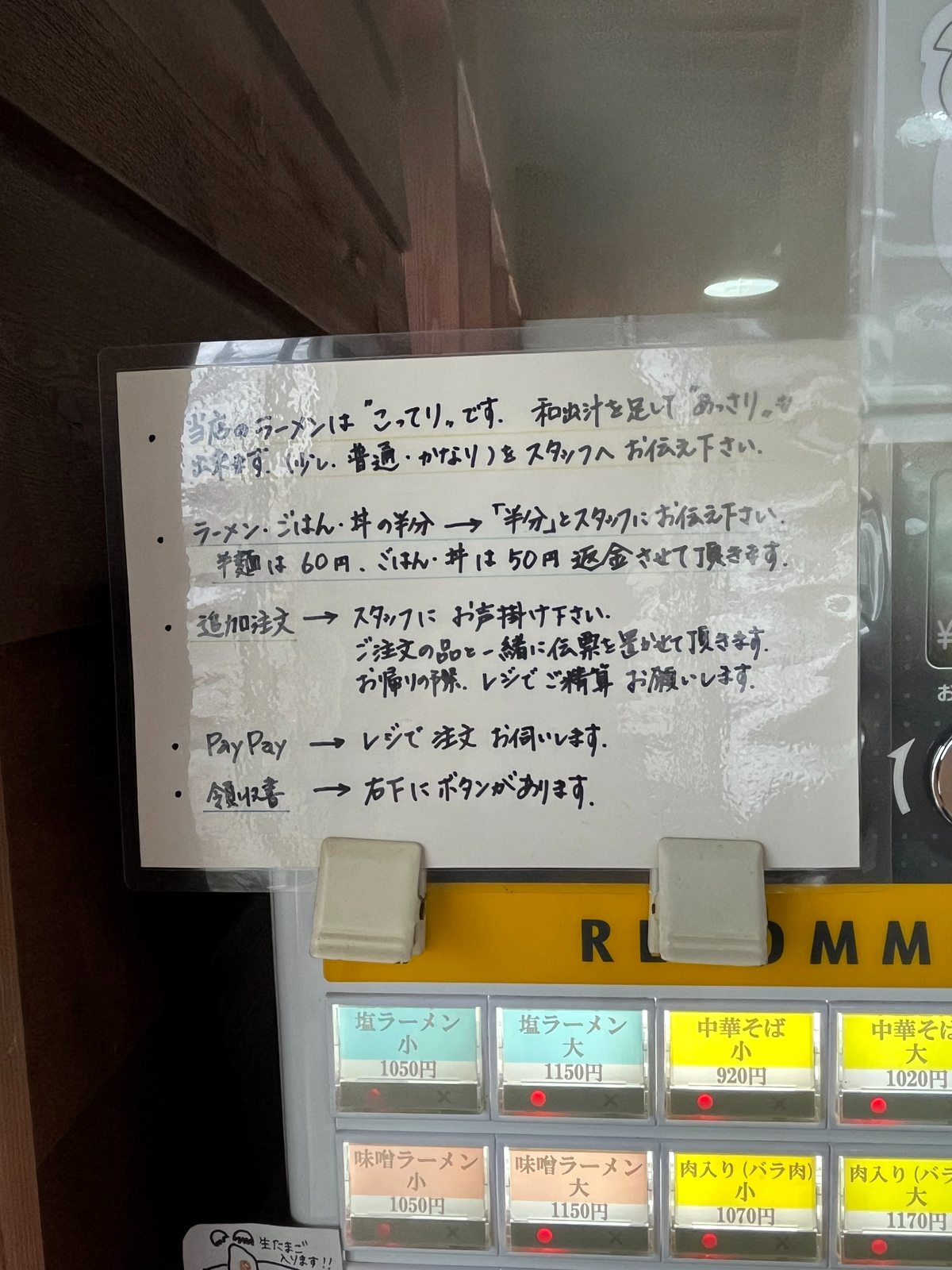TAMURAMENの注文方法案内